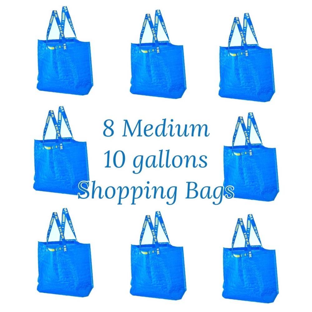 8 IKEA Blue Shopping Medium Bags